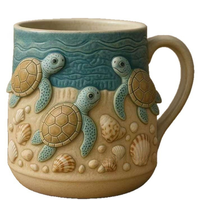 NOUVELLE ARRIVÉE Tasse en résine avec motif tortue de mer pour l'intérieur