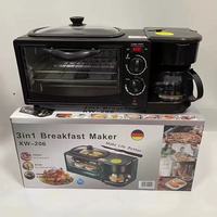 Four miniature multifonctionnel et appareil à petit-déjeuner 3-en-1, pratique pour la cuisine quotidienne à la maison