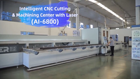 Perfil de Aluminio Parker Inteligente CNC-45 °   hasta 45 °   Centro de Mecanizado Integrado Any AngleI con Función de Corte, 4 Ejes y 2 Láseres