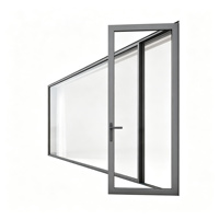 Portes battantes à double vitrage bien scellées, ouverture vers l'intérieur ou vers l'extérieur, portes en aluminium et verre pour villas et maisons résidentielles