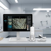 Sistema de Diagnóstico Capilar con IA, Analizador de Tricoscopía con Pantalla Táctil y WiFi para Uso Clínico