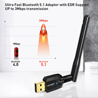 Adaptador USB Bluetooth EDUP de 150 Metros de Largo Alcance, Adaptador USB Bluetooth 5.1, Dongle Bluetooth para PC