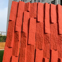 Panneaux muraux modernes et écologiques en faux placage de roche 3D en PU Nouveau pilier en T Enveloppes de colonne en pierre artificielle décorative pour hôtels