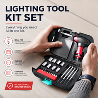 Kit d'outils de bricolage 24-en-1 avec lampe de poche, ensemble d'outils manuels pour la réparation à domicile, l'entretien et les cadeaux promotionnels