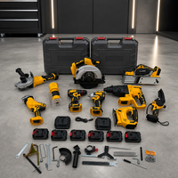 Kit d'outils électriques sans fil de qualité supérieure avec moteur sans balais, ensemble d'outils électriques pour la menuiserie professionnelle et le bricolage