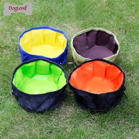Bol de voyage pliable en tissu Oxford pour chien, bol imperméable pour la nourriture et l'eau du chien, bol pliable pour animaux de compagnie