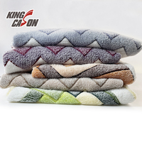 KINGCASON nouveautés 100 Poly personnalisé imprimé couleurs floue moelleux corail polaire tissu pour vêtements chiffons