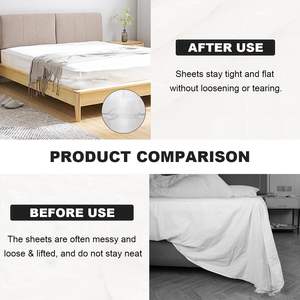 Bed <b>Sheet</b> Holder with Lock Strips <b>Sheet</b> Fixing Straps Fitted Clips Bed <b>Sheet</b> Corner Gripper <b>Bedding</b> Fastener - Product Image 2