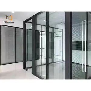 Office Aluminum Partional Wall Office Division Panels Outdoor Fireproof Glass Partition