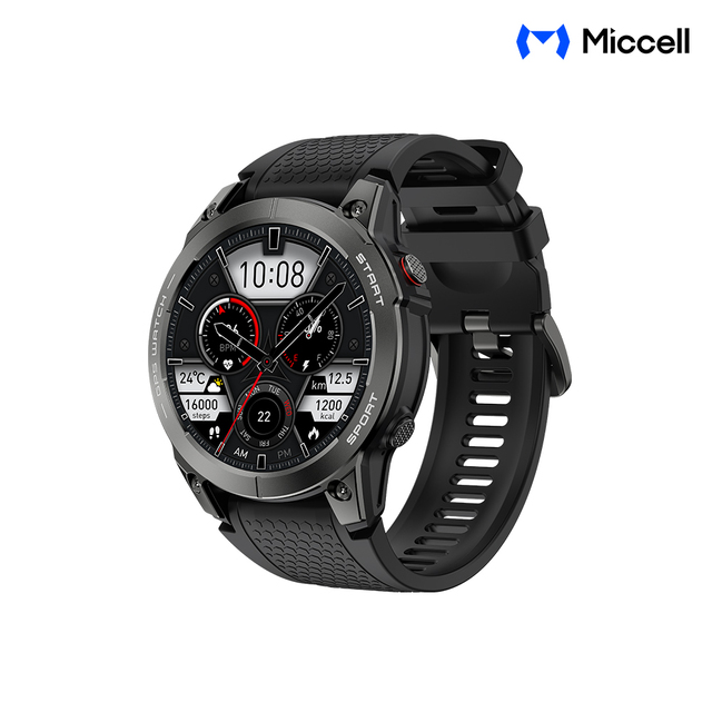 Miccell Cost-effective Wholesale Sports Smart Watch with GPS Tracking Compass Health Monitoring Sports Modes Bluetooth Calling
