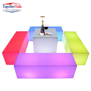 Discothèque chaise haute RGB changement <span class=keywords><strong>de</strong></span> couleur éclairage meubles fête Disco décoration nuit lampe rougeoyant drôle <span class=keywords><strong>tabouret</strong></span> <span class=keywords><strong>de</strong></span> <span class=keywords><strong>Bar</strong></span> - Product Image 3