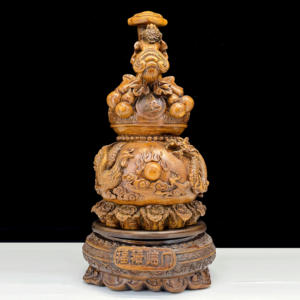 2024 gros Fengshui bois gourdes paire décoration jade gourdes <span class=keywords><strong>Wu</strong></span> <span class=keywords><strong>Lou</strong></span> décor en résine artisanat salon bureau décoration - Product Image 5