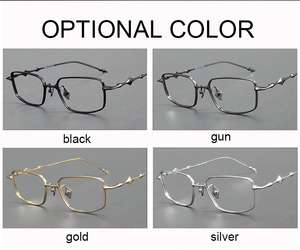 Marco de gafas de titanio con cara de diamante sólido ultraligero Atomi, modelo cuadrado Simple de gama alta, nuevo estilo elegante para gafas de miopía - Product Image 3