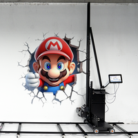 Imprimante Offre Spéciale de la Grande Muraille MK02 avec roues, rails, double têtes, imprimante de décoration murale 3D 2 en 1