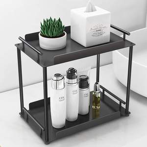 2 Tier Standing Bathroom Organizer Countertop Storage Shelf Cosmetic Organizer Holder