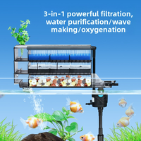 Boîte de filtration d'aquarium 3 couches, système de filtration goutte à goutte réglable, purificateur d'eau à suspendre pour aquarium, biofiltration par débordement