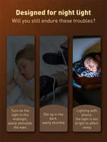 Veilleuse LED Portable à contrôle automatique de la lumière, capteur de mouvement, pour chambre à coucher, lit, livre, étagère, couloir, utilisation en soirée, éclairage intelligent Y1