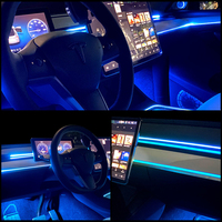 Éclairage LED d'ambiance RGB à changement de couleur pour l'intérieur de voiture, contrôle par application, néon froid pour carrosserie