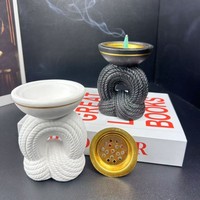 Diffuseur d'aromathérapie de brûleur d'encens de lampe de parfum en céramique portatif de luxe pour des ornements de Cendant d'Arabie du Moyen-Orient d'utilisation de bureau