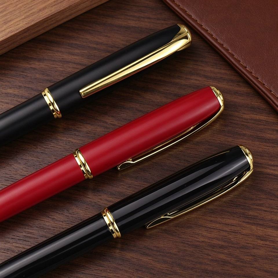 Sample Signagure Custom LOGO Metal Signature Pens with Clip Advertising Promotional Gift ...