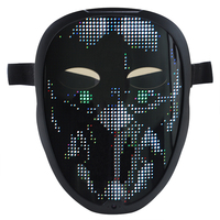 Prix d'usine haute luminosité led masque brillant contrôlé par l'application led masque drôle de fête fou