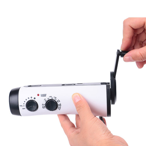 Đa chức năng Hand Crank có thể sạc lại AM/FM <span class=keywords><strong>Radio</strong></span> với Built-in Loa LED Đèn pin còi báo động sử dụng khẩn cấp - Product Image 1