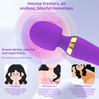 OEM/ODM Vibrateur double tête rechargeable AV Stick pour femme, forte vibration, stimulation du point G et clitoridienne, baguette vibrante, jouets sexuels