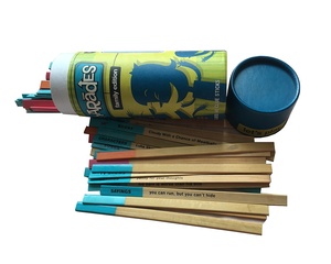 Jeux emballage personnalisé imprimé rond boîtes de tube de papier pour enfants jeu de devinettes bâtons de bambou fait sur commande de cadeau de stockage de papier boîte - Product Image 5