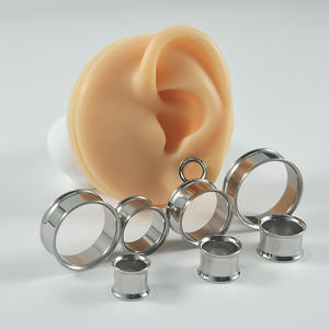 YICAI G23 Solid Titanium Screw Fit Expander Maca Orelha Flesh Túneis <span class=keywords><strong>Plugs</strong></span> Piercing <span class=keywords><strong>8</strong></span>-25MM Ear Gauges Túneis de Ouvido - Product Image 4
