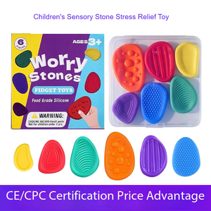 Jouets sensoriels éducatifs Montessori <span class=keywords><strong>pour</strong></span> enfants, blocs magnétiques en silicone anti-stress à presser - Product Image 4