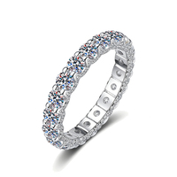 Bague pour femme en argent sterling S925 certifiée GRA, Moissanite couleur D, bague de mariage cubaine en moissanite, vente en gros directe usine.
