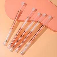 Pinceaux de manucure professionnels de luxe en métal avec manche en strass de haute qualité pour salon, stylo de dessin et de traçage pour nail art, logo personnalisé