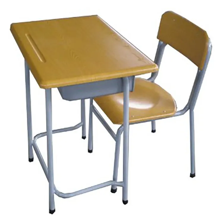 Escritorio y silla para el aula, mesa de escritura escolar con cajón para libros, muebles para estudiantes, barato