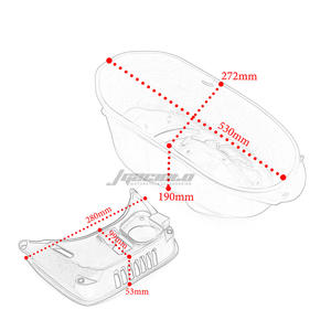 Compartimento de caja grande de almacenamiento de cubo de asiento ABS para motocicleta para VESPA GTS GTV 2003-2025 - Product Image 6