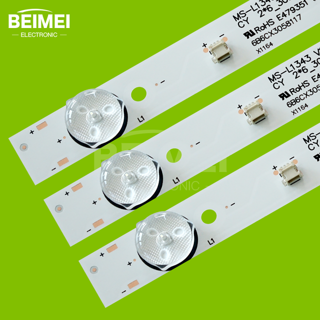 Led Light Strip MS-L1074 MS-L2202 MS-L1343 Tv Led Backlight for Universal Light bar 32 Inches 6LED 6V 2pcs/set Led Stripes