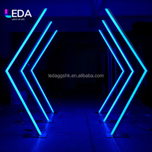 Arche lumineuse LED RGB en fer pour événements, fêtes, cabines photo, décorations de scène de mariage, entrée, cadre, éclairage néon à changement de couleur - Product Image 6