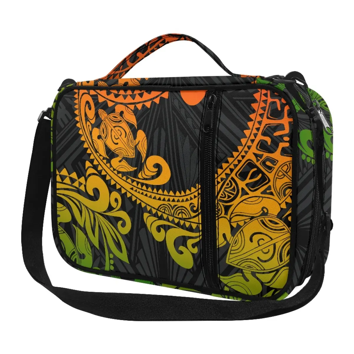 Polynesian Tribal Carry Storage Bible Bag Multiple Pockets Church Handbags with Shoulder Strap Custom Bible Cover Book Holy Case