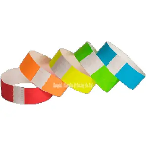Braccialetto di codici QR per eventi personalizzati per feste di vendita calda braccialetto di carta Tyvek