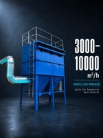 Collecteur de poussière à jet pulsé avec moteur, modèle industriel autonome à dépose par le haut pour ateliers de travail du bois 380V Chine