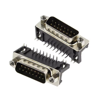 Connecteur D-SUB DR15/DB15 15 broches mâle/femelle pour circuit imprimé avec vis de serrage, angle droit, 2 rangées, adaptateur de prise/fiche, convertisseur 15P
