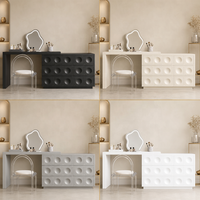Meuble de salle de bain moderne en contreplaqué avec rangement intégré, design extensible, hauteur réglable, écologique, grand meuble de maison