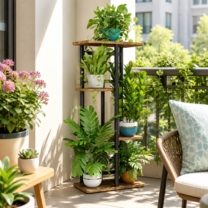 <span class=keywords><strong>Support</strong></span> à plantes d'intérieur à 5 niveaux pour petits espaces, étagère verticale pour fleurs, porte-pot amovible en métal pour la décoration moderne <span class=keywords><strong>de</strong></span> la maison - Product Image 6