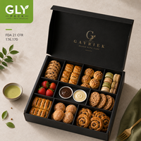 Boîte cadeau personnalisée pour pâtisseries avec séparateurs, emballage en papier alimentaire pour biscuits, pâtisseries, macarons, fruits, desserts