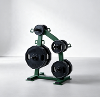 Support de rangement commercial en acier robuste pour plaques de poids et barres d'haltères, accessoires de fitness