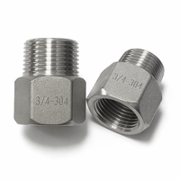 Adaptateur réducteur hexagonal forgé en acier inoxydable 304 BSPP BSPT à basse pression, filetage mâle-femelle 3/4 DN20 DN25, raccords de tuyauterie