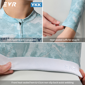 Haut de <span class=keywords><strong>cyclisme</strong></span> d'été personnalisé EVR pour femmes, anti-UV, respirant, vêtements de vélo de route - Product Image 6