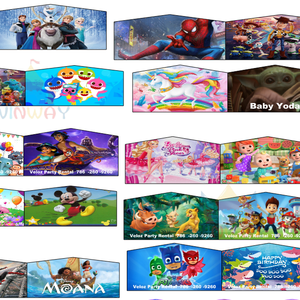 แบนเนอร์ธีมตัวการ์ตูนหลากหลายแบบปรับแต่งได้ สำหรับ<span class=keywords><strong>บ้าน</strong></span>ลมเป่าลมและโปรโมชั่นโฆษณาแบบเป่าลม - Product Image 3