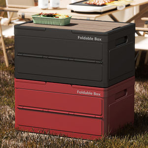 Caja de Almacenamiento Plegable Multifuncional para Camping, Organizador de Maletero con Tapa, Color Negro - Product Image 5