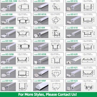 Profilé en aluminium pour bande LED personnalisée 1M 2M 3M, profilé encastré pour plâtre, canal pour plafond, profilé en aluminium pour LED