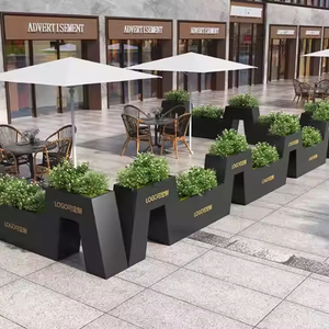 Grand pot de fleurs moderne en métal pour jardin personnalisé en acier <span class=keywords><strong>corten</strong></span> plateaux pour pots de fleurs d'extérieur pour parterres de fleurs - Product Image 4